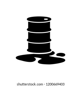 Spill Oil Icon Vector Template