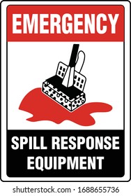 Spill Response Equipment warning Sign