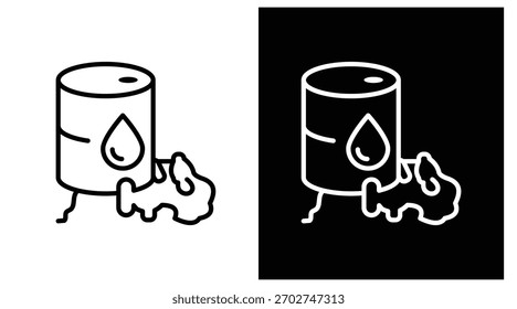 Versión de dos tonos del derrame en el fondo blanco y negro
