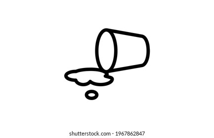 spill vector icon simple style with white background