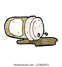 spilled coffee cartoon