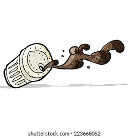spilled coffee cartoon