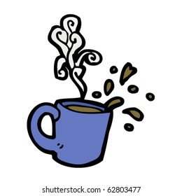 spilled coffee cartoon