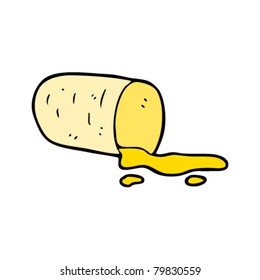 spilled drink cartoon