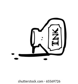 spilled ink pot cartoon