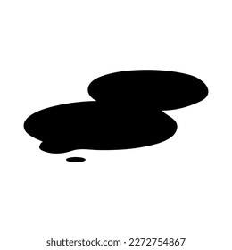 spilled oil or puddle icon illustration on white background..eps