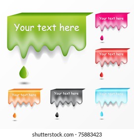 Spilled paint banners for your text