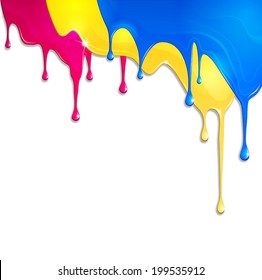 Spilled Paint On White Background Stock Vector (Royalty Free) 199535912 ...