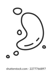 Verschütteter Farbfleck-Symbol. Vektorgrafik