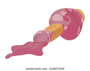 spilled pink potion icon isolated