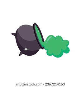 Spilling cauldron vector colorful stickers Icon Design illustration. EPS 10 File