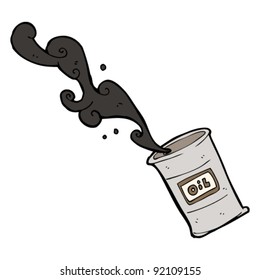 caricatura sobre el petróleo derramado