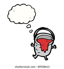 spilling paint can cartoon