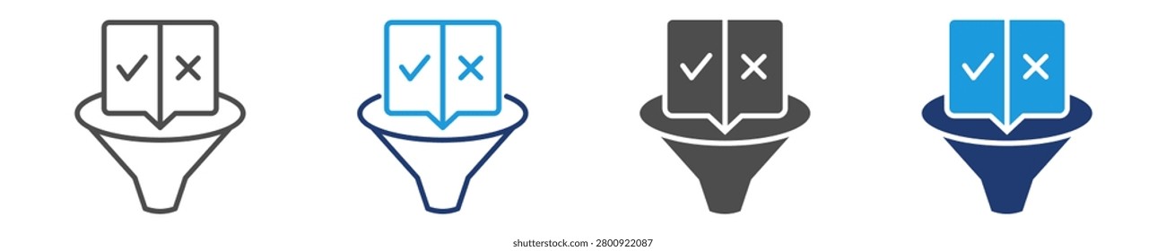 spilt testing icon set multiple style