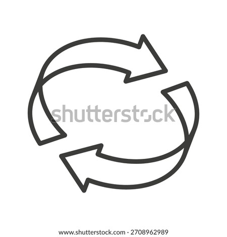 Spin arrow. Recycle round. Circle refresh illustration.