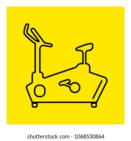 Spin Bike Icon Vector