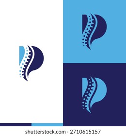 spin chiropractic bone logo template