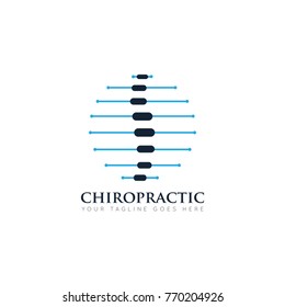 spin chiropractic logo, icon design template