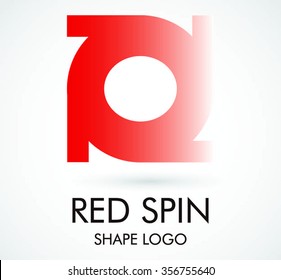Spin curve of circle round abstract vector and logo design or template whirl business icon of company identity symbol concept