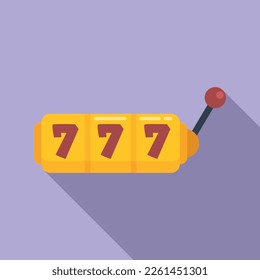 Spin game icon flat vector. Lucky slot. Casino fortune