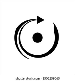 Spin Icon, Rotation Icon, Circular Spinning Icon Vector Art Illustration