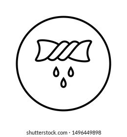Spin of linen. Universal icon for web and mobile application. Vector illustration on a white background. Editable Thin line.