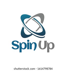 Spin up logo icon symbol
