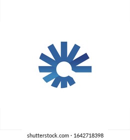 spin logo rolling lines shaped a C letter 