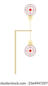 Spin metal target. vector illustration