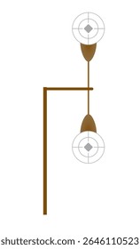 Metalltarget drehen. Vektorgrafik	