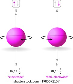 Spin Quantum Number, Spin Direction Of Electron, Clockwise Or Anticlockwise