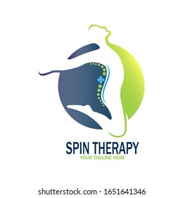 Spin therapy logo with human