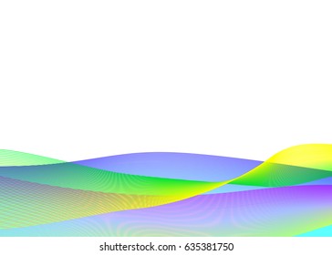 Spin waves in different colors abstract background for your business creative design. Vector illustration.