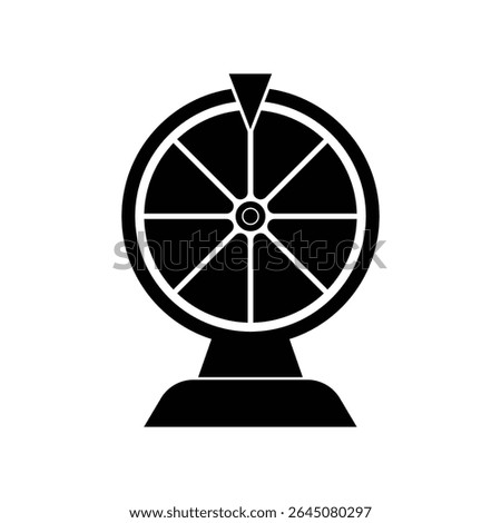 spin wheel icon vector design concept silhouette style