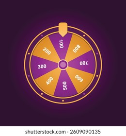 Spin wheel vector illustration, Gambling lottery wheel