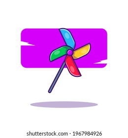Spin Whell Toys Vector Cartoon Illustrations