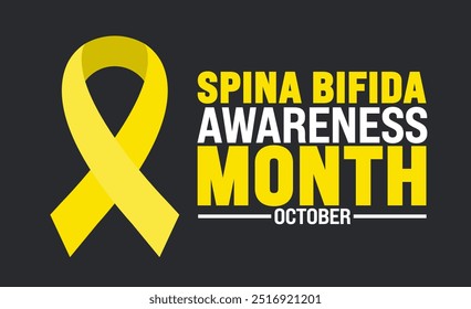 Spina Bifida Awareness Month  background or banner design template is observed every year in October. Holiday concept. Template for card, poster, placard, template. eps 10