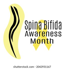 Spina Bifida Awareness Month, idea for a poster, banner or flyer on a medical theme vector illustration
