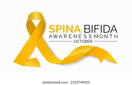 Spina Bifida awareness month is observed every year in October. It is a type of  neuraltube defect (NTD). Banner, poster, card, background design.