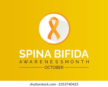 Spina Bifida awareness month is observed every year in October. It is a type of  neuraltube defect (NTD). Banner, poster, card, background design.
