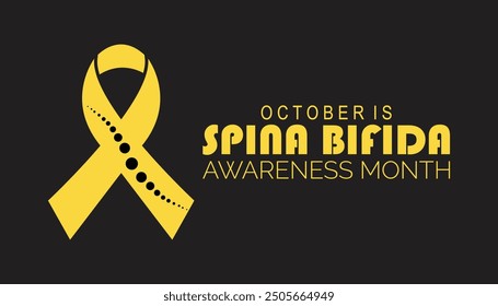 Spina Bifida Awareness Month is observed every year on October. Medical Healthcare Awareness concept. background, placard, banner template Vector illustration design.