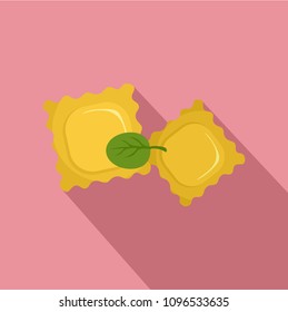 Spinach biscuits icon. Flat illustration of spinach biscuits vector icon for web design