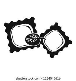 Spinach biscuits icon. Simple illustration of spinach biscuits vector icon for web design isolated on white background