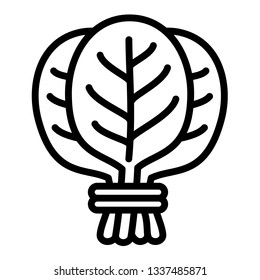 Spinach branch icon. Outline spinach branch vector icon for web design isolated on white background