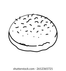spinach bun food meal line icon vector. spinach bun food meal sign. isolated contour symbol black illustration
