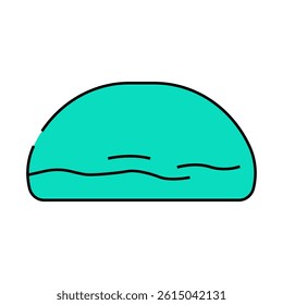 spinach bun food meal line icon vector. spinach bun food meal sign. isolated symbol illustration