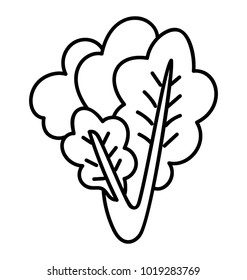 
Spinach Bunch Hand Drawn Doodle Icon
