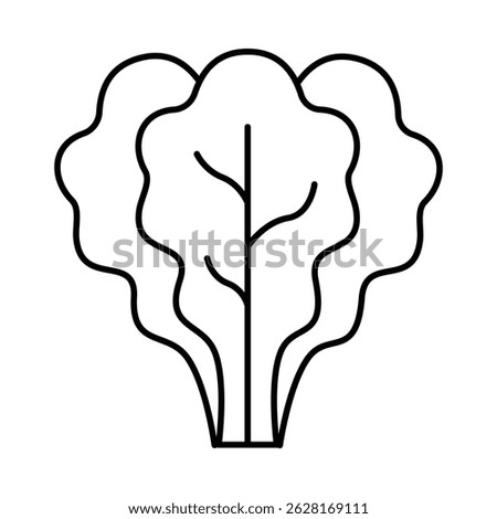 Spinach Editable Stroke Icons. Vegetables, Healthy Eating, Vegan Food, Weight Loss, Organic Food Themes Vector Illustration