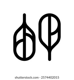 Spinach. Editable stroke vector icon.