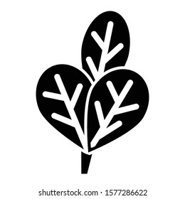 spinach icon glyph vector design